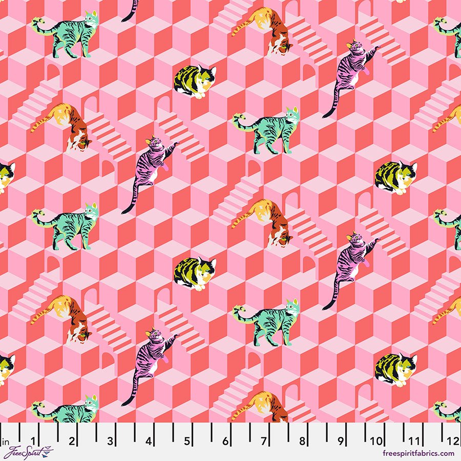 Tula Pink Fabric, Besties Collection, Buy Tula Pink, Sewing, Quilting Fabric, Boxer Craft House Fabric, Sitting Pretty Blossom Besties,