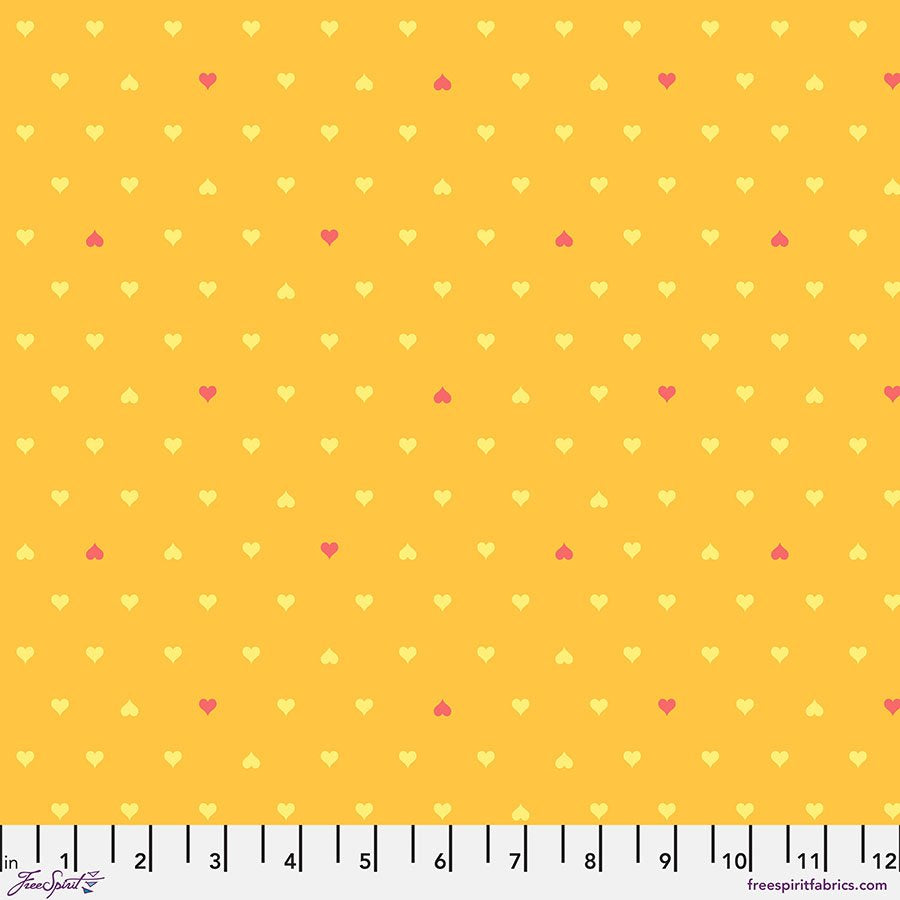 Tula Pink Fabric, Besties Collection, Buy Tula Pink, Sewing, Quilting Fabric, Boxer Craft House Fabric, Unconditional Love - Buttercup Besties,