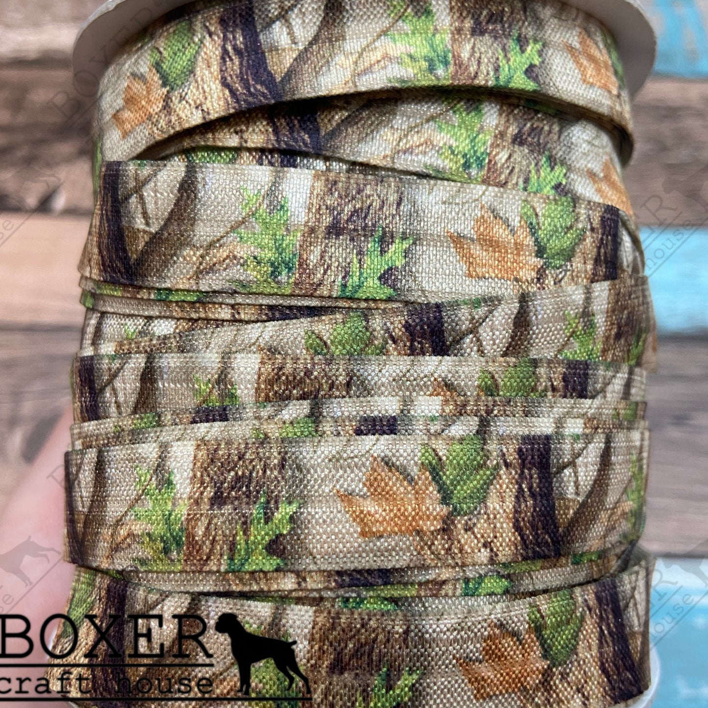 Tree Camouflage FOE 5/8 Fold Over Elastic 1 Yard