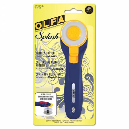 Splash 45mm Rotary Cutter by OLFA - Navy