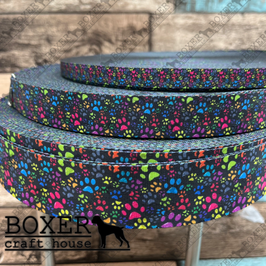 Seatbelt Webbing - Rainbow Paws