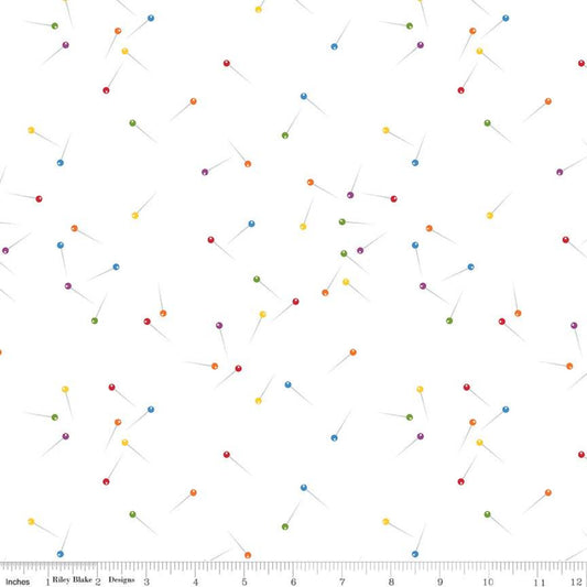 Pin Drop on White Rainbow Sparkle