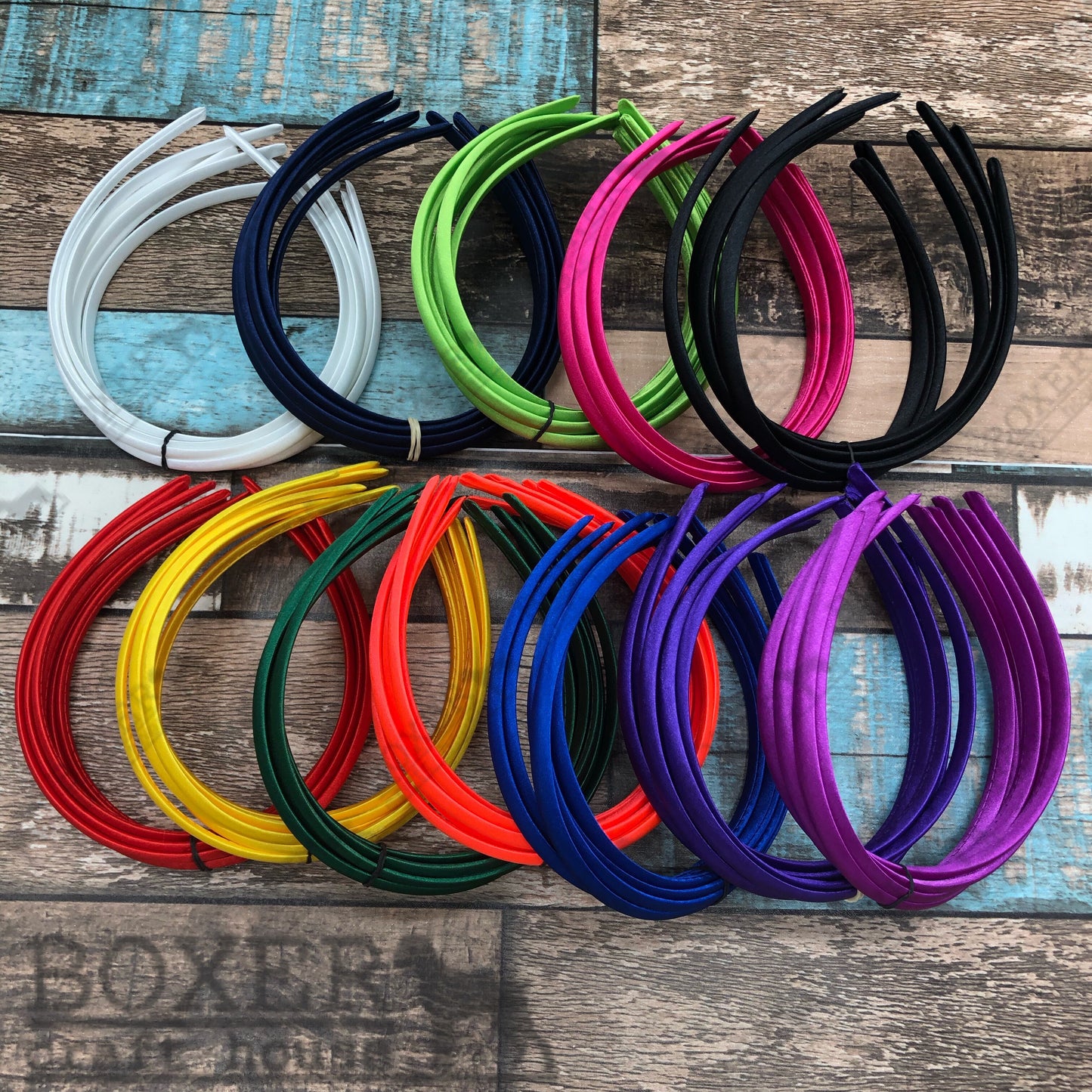 6 Count Hot Pink Satin Headband