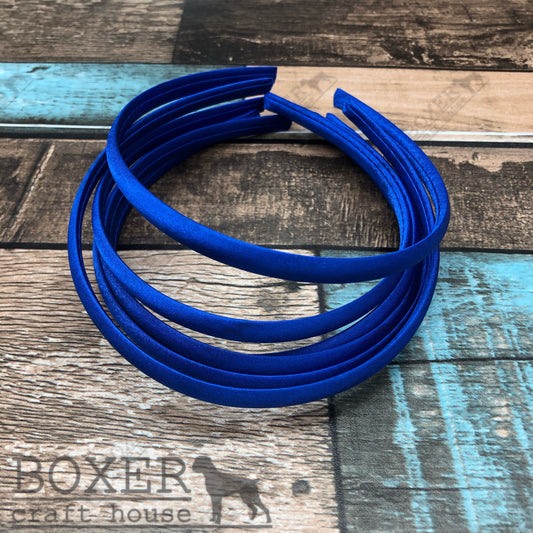 6 Count Blue Satin Headband