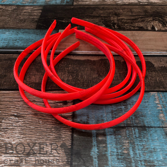 6 Count Bright Orange Satin Headband