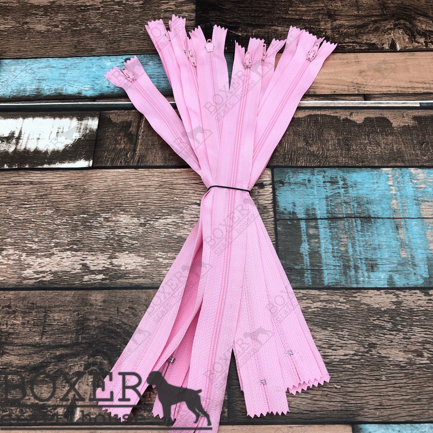 Pink 12 inch Zipper 10 Pack