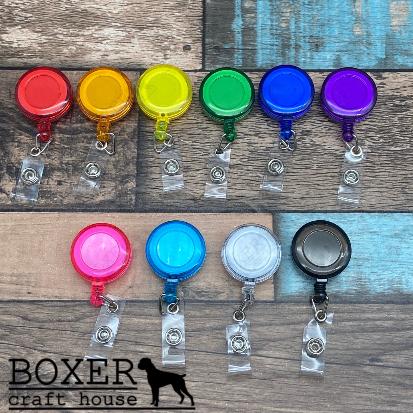 Retractable Badge Reels - Light Blue