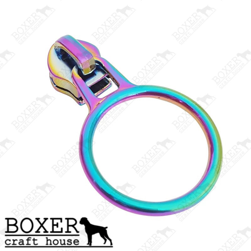 Circle #5 Zipper Pull