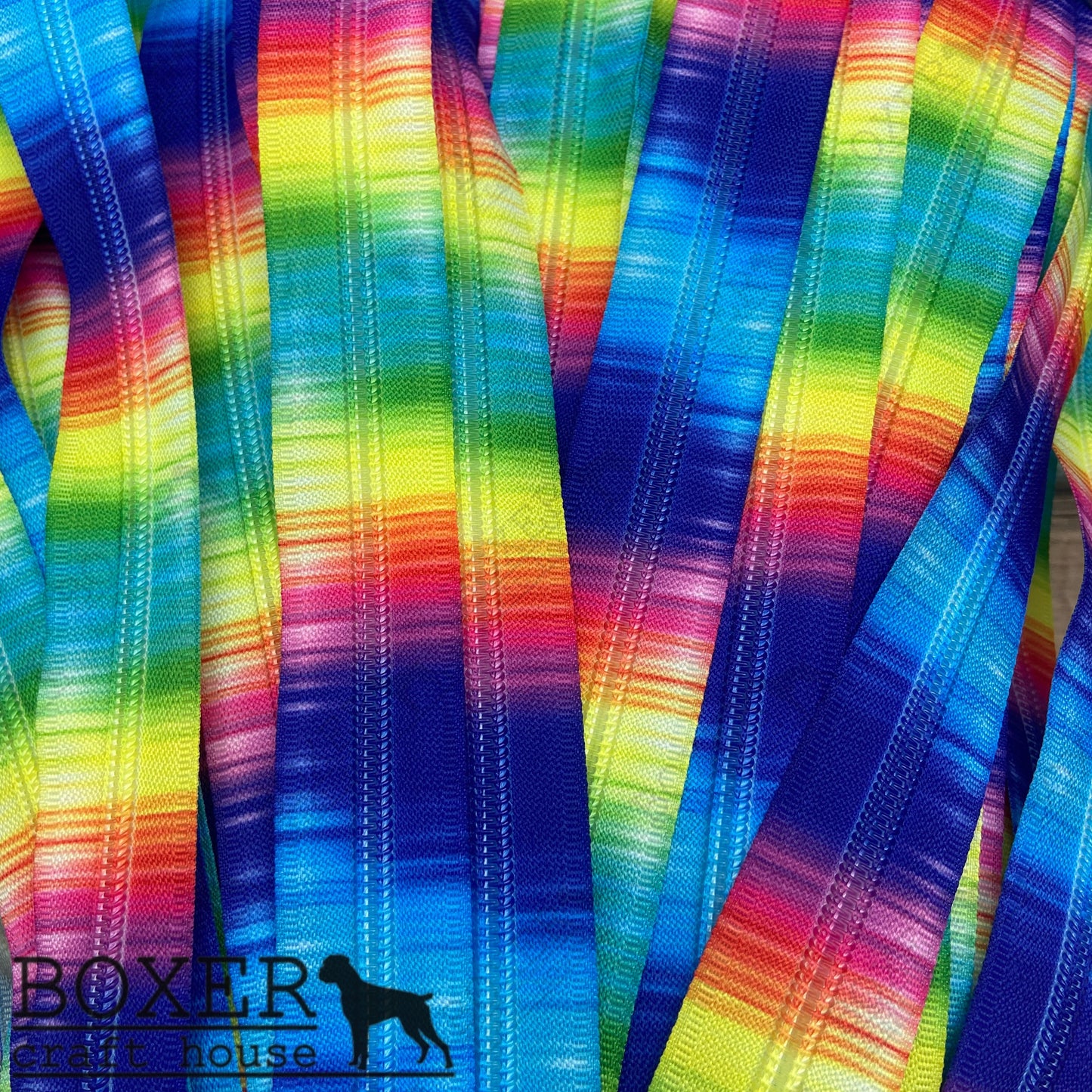 Nylon #5 Zipper - Rainbow Coil Rainbow Tape