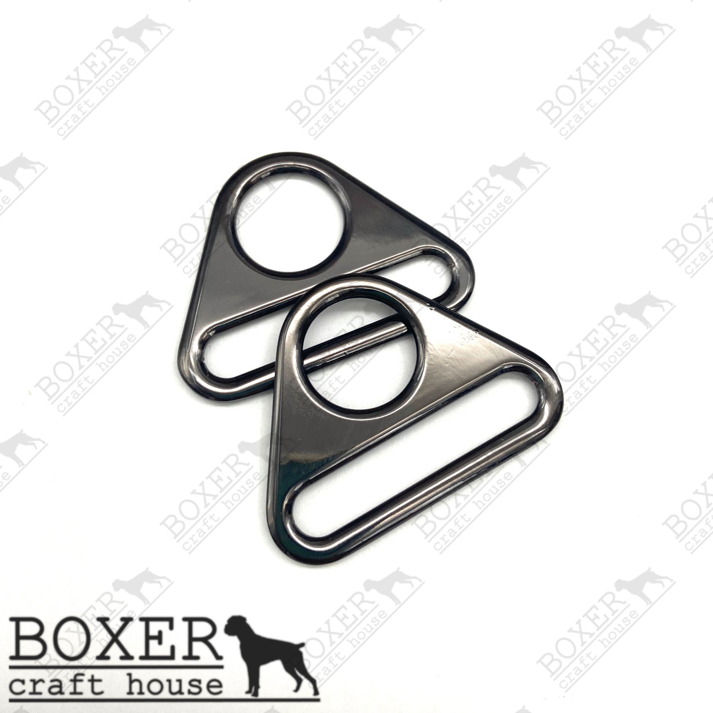 Triangle Rings 1.50 inch - Gun Metal 2pc