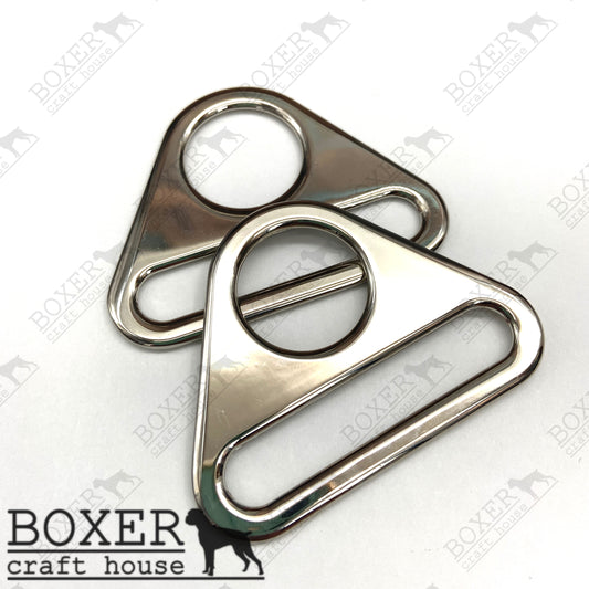 Triangle Rings 2 inch - Silver 2pc