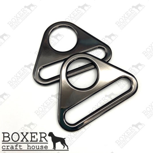 Triangle Rings 2 inch - Gun Metal 2pc