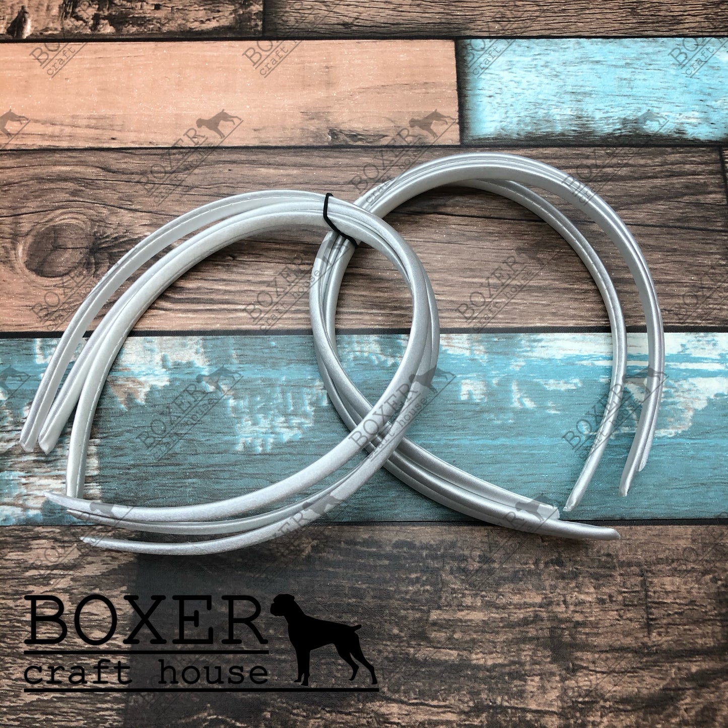 6 Count Off White Satin Headband