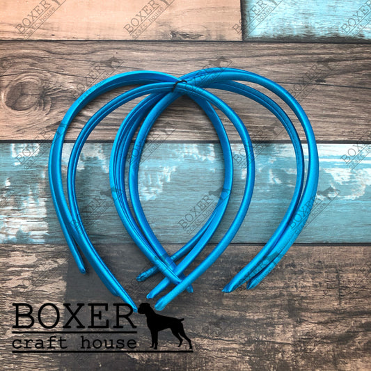 6 Count Light Blue Satin Headband