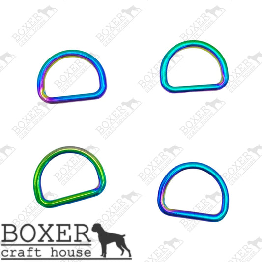 D-Ring 1/2 inch - Rainbow 4pc