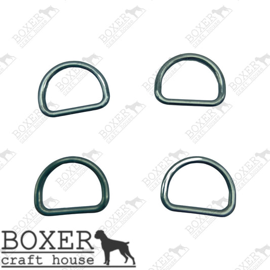 D-Ring 1/2 inch - Gun Metal 4pc