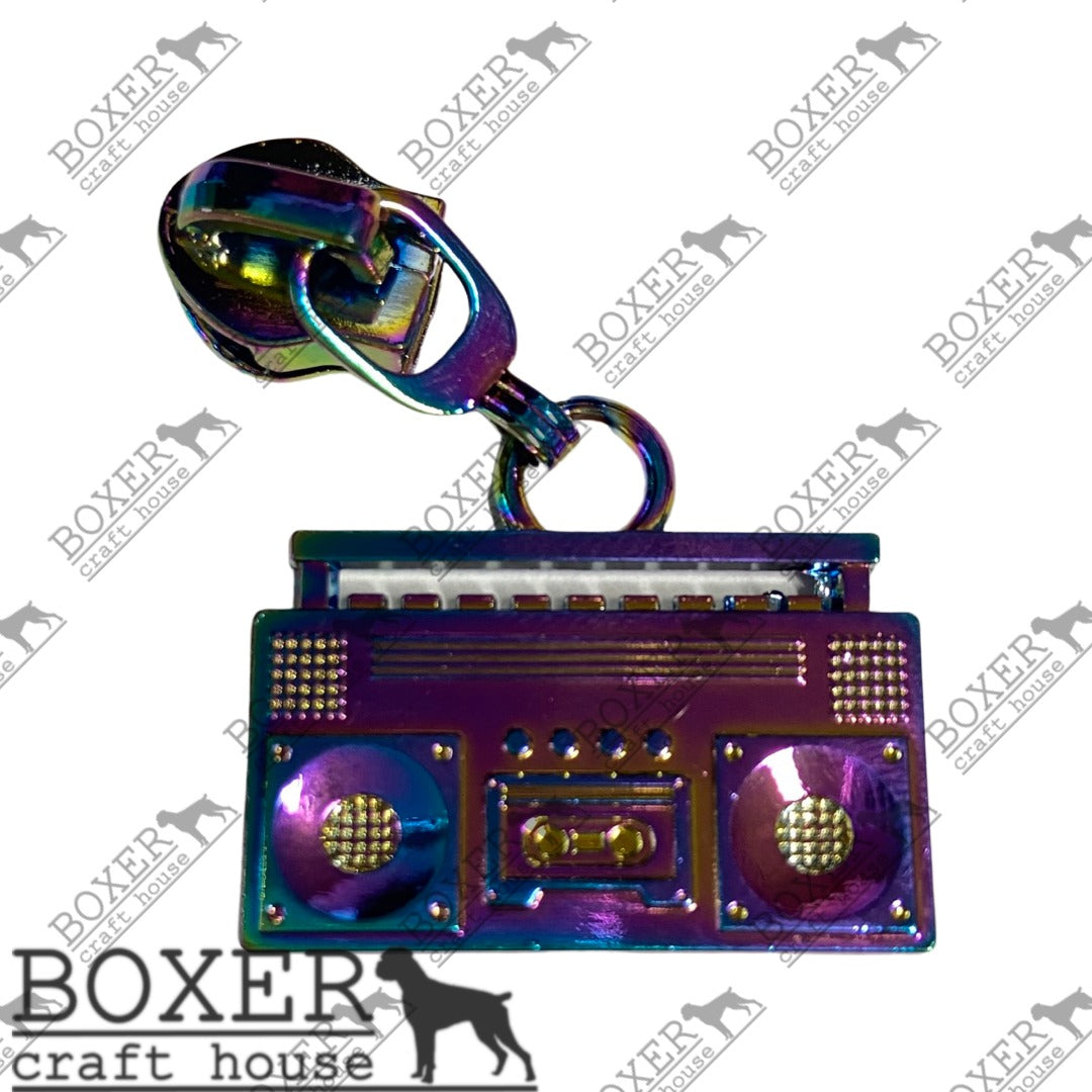 Boombox #5 Zipper Pull