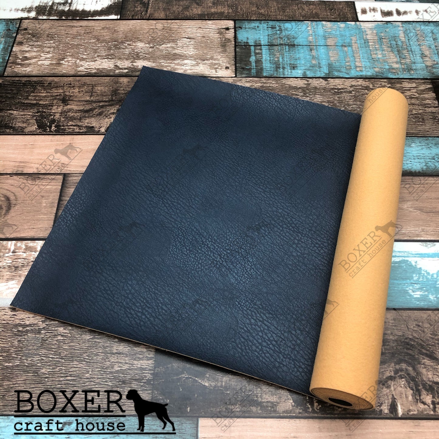 Midnight Blue Faux Leather