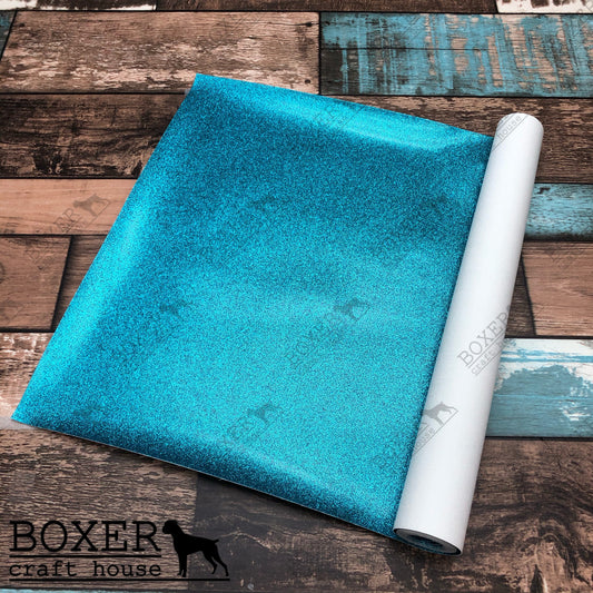 Faux Leather, Embroidery Vinyl, Sewing Faux Leather, Bag Making Supplies, Faux Leather For Embroidery, Quality Faux Leather, Embroidery Supplies, Sewing Supplies, Woman Owned Business, Craft Supply Store, USA, In the Hoop Supplies, Sewing with vinyl,Specialty Vinyl, Sparkles, Gliter Canvas Vinyl, Boxer Craft House Vinyl, Turquoise Blue,