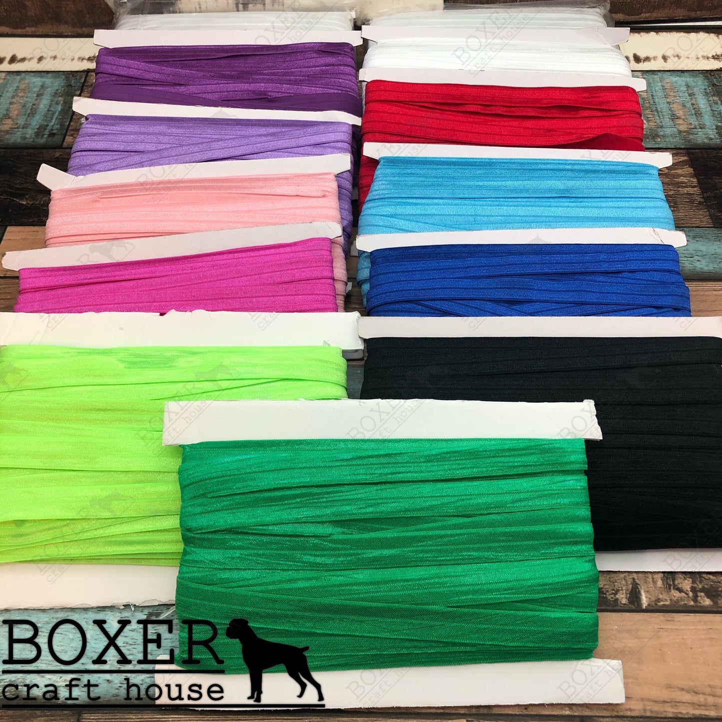 White Fold Over Elastic 5/8 FOE 1 Yard