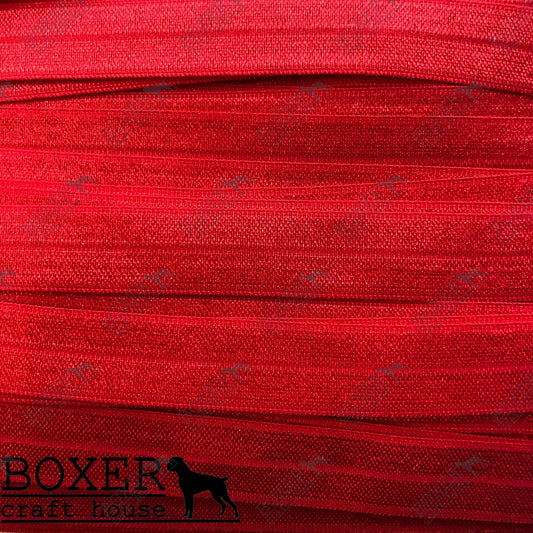 Red Fold Over Elastic 5/8 FOE 1 Yard