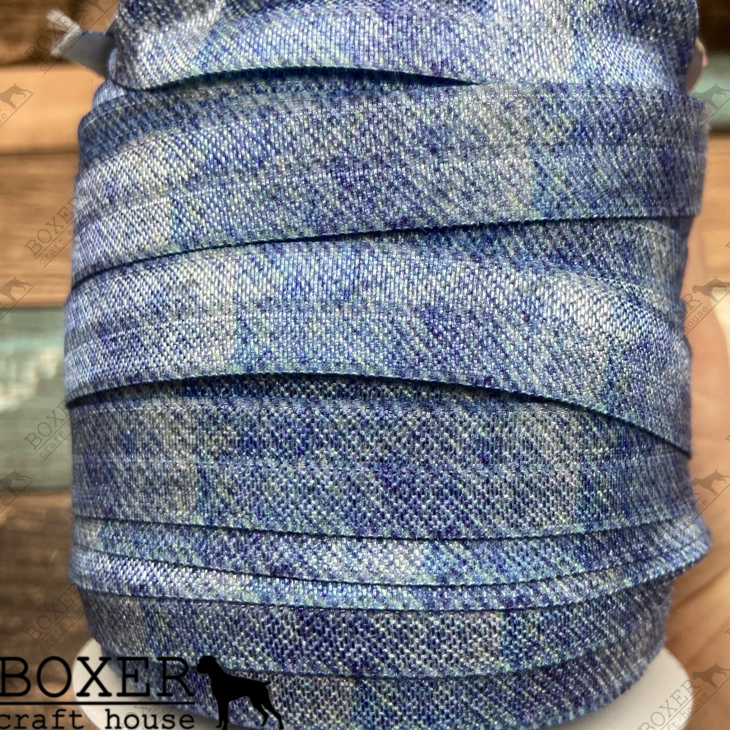 Denim Blue FOE 5/8 Fold Over Elastic 1 Yard