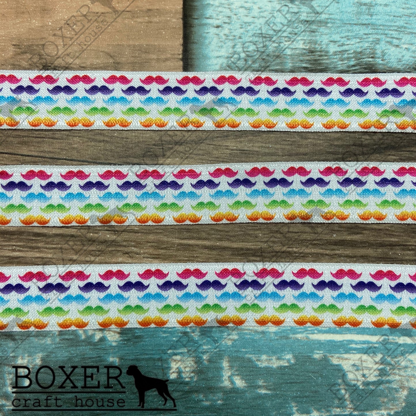 Mustache FOE 7/8 Inch Fold Over Elastic 1 Yard