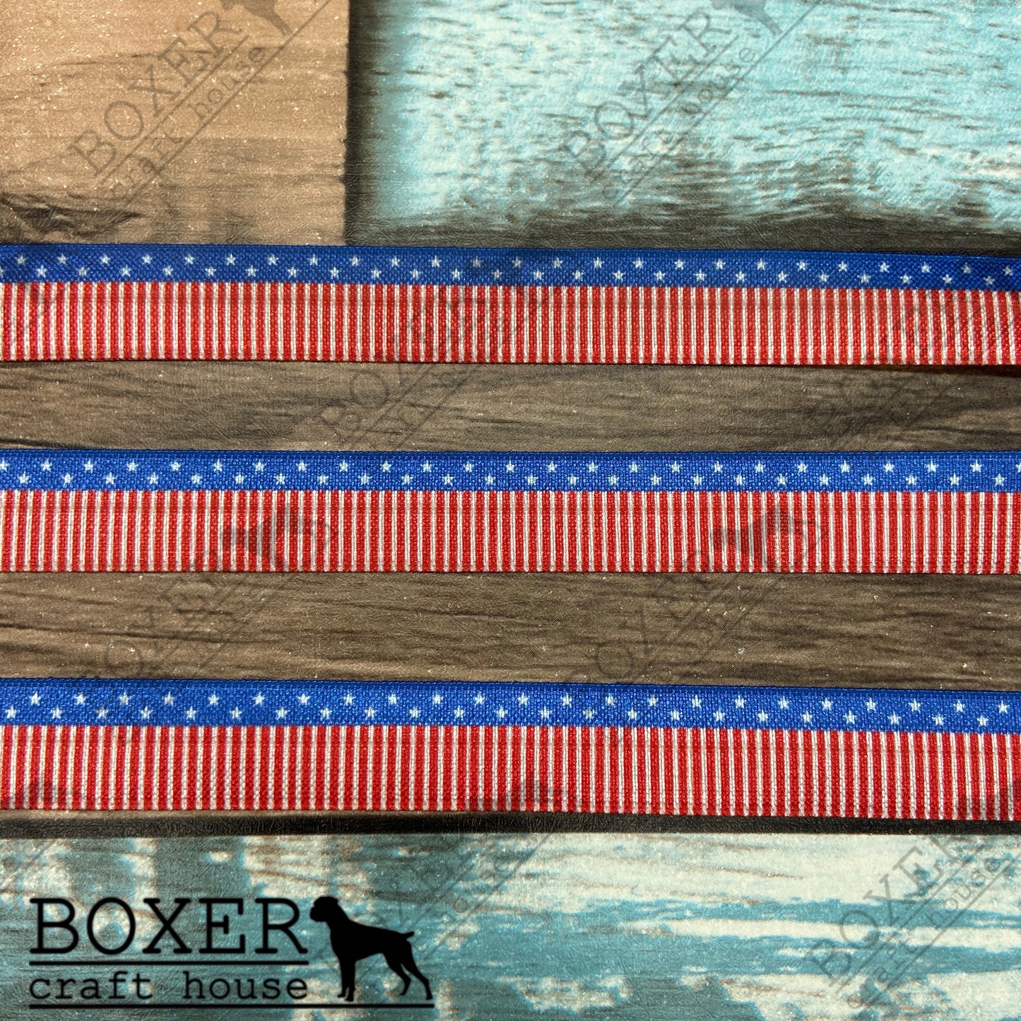 Stars and Stripes FOE 5/8 Fold Over Elastic 1 Yard