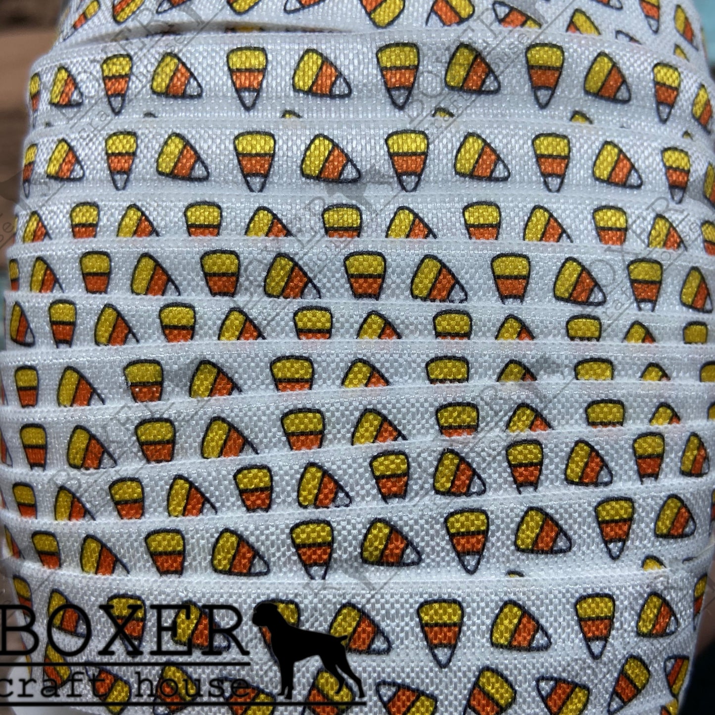 Candy Corn FOE 5/8 Fold Over Elastic 1 Yard