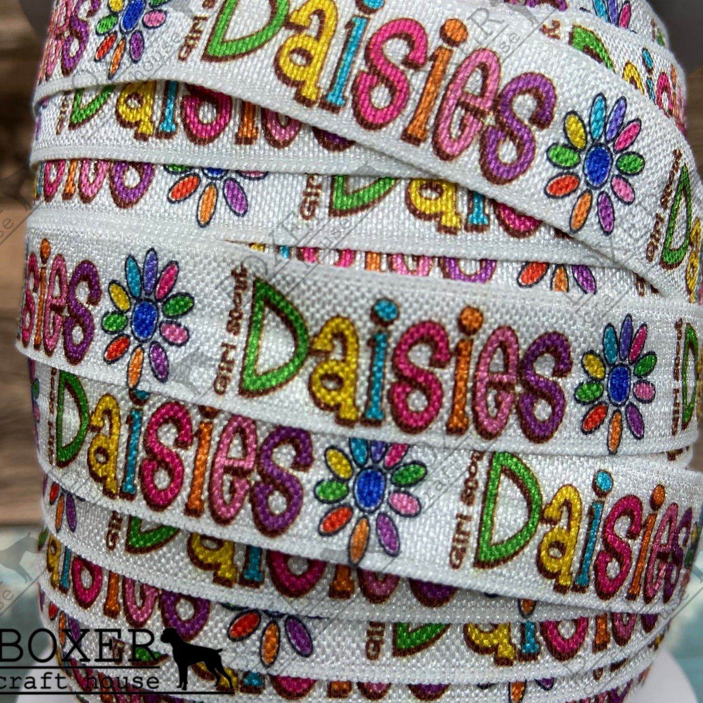 Daisies FOE 5/8 Fold Over Elastic 1 Yard
