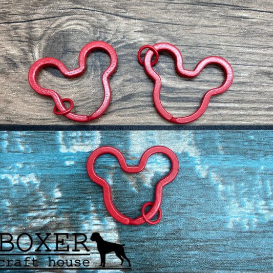 Red Mouse Split Key Ring 10 Pack