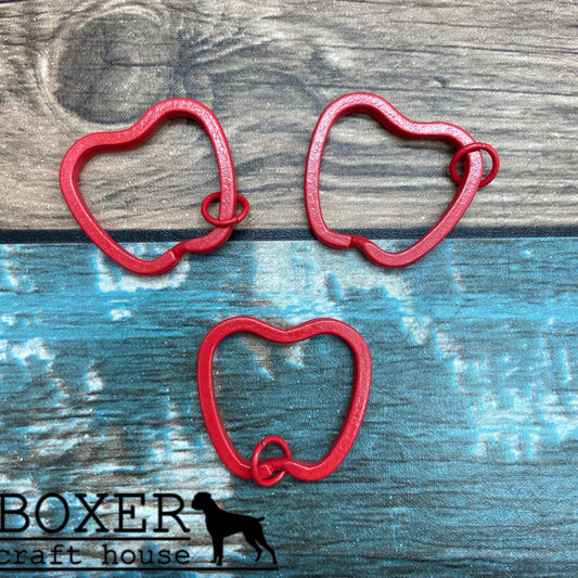 Red Apple Split Key Ring 10 Pack