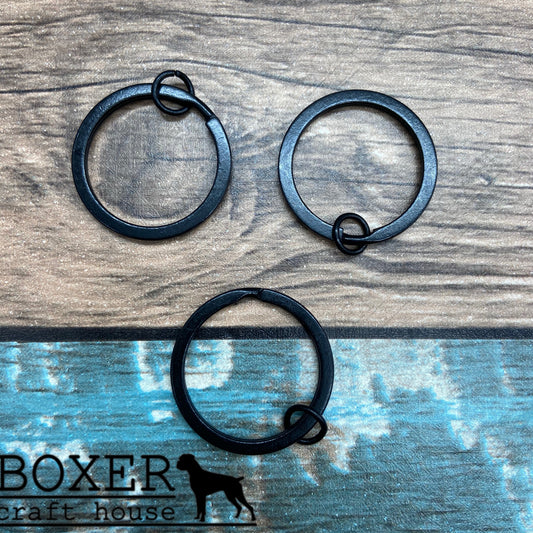 Black Split Key Ring 10 Pack