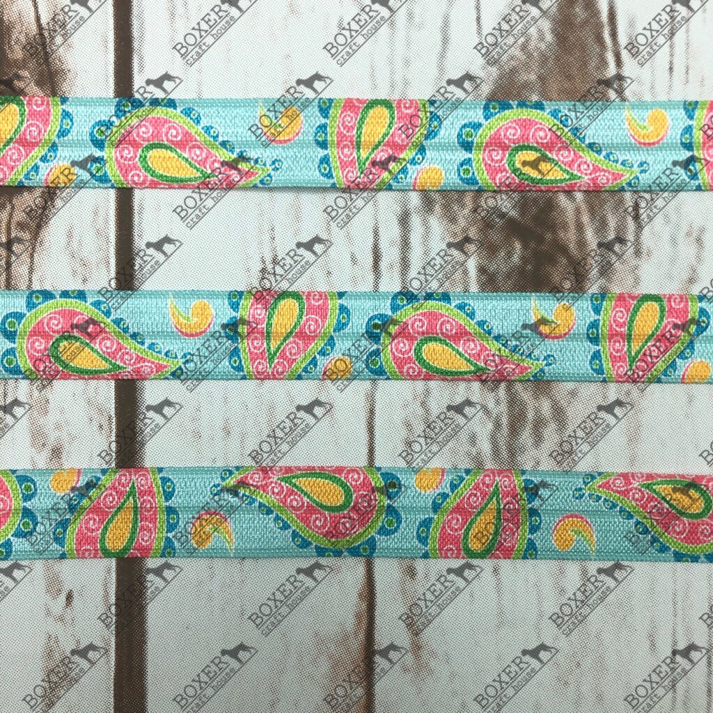 Paisley FOE 5/8 Fold Over Elastic 1 Yard