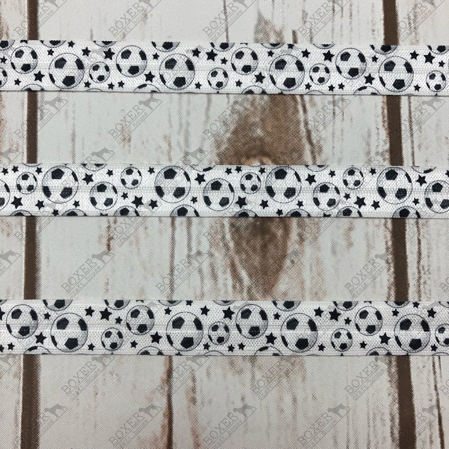 Soccer Ball White Fold Over Elastic 5/8 FOE 1 Yard