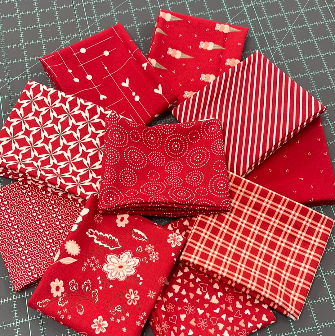 I Love Us Fat Quarter Bundle - Red