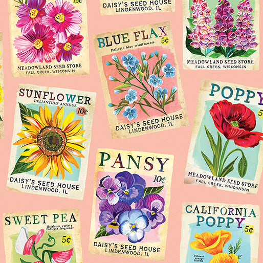 A Wildflower Heart - Heritage Seed packs Lt. Peach Jam