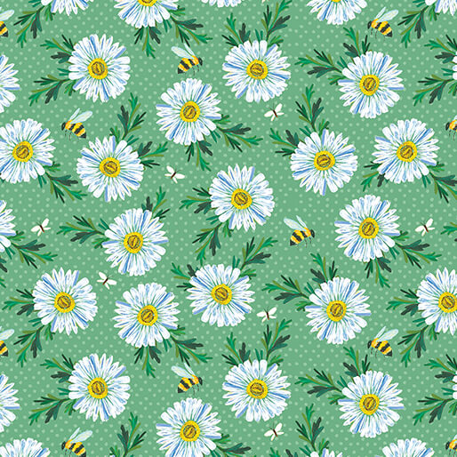 A Wildflower Heart - Daisy Scatter Teal