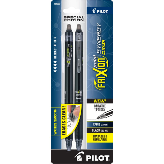 Frixion Point Synergy Clicker Extra Fine 2pk Black