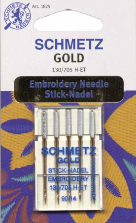 Schmetz Gold Titanium Embroidery Machine Needle Size 14/90 5ct