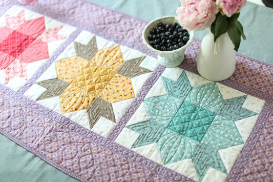 Baby Lock Exclusive Riley Blake + Lori Holt Weathervane Table Runner and Cream Cindy's Seam Ripper Project Kit- Prairie