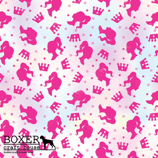 Printed Faux Leather, Barbie inspired Faux Leather, I'm a barbie Girl, In a Barbie World, Faux Leather, Barbie Faux Leather, Pink, Pink Doll Faux Leather, Plastic Doll, Printed Vinyl, Barbie Vinyl, Barbie Faux Leather, Come on Barbie Lets go party, Barbrie Embroidery Vinyl, Sewing, Crafts, Make hair bows,