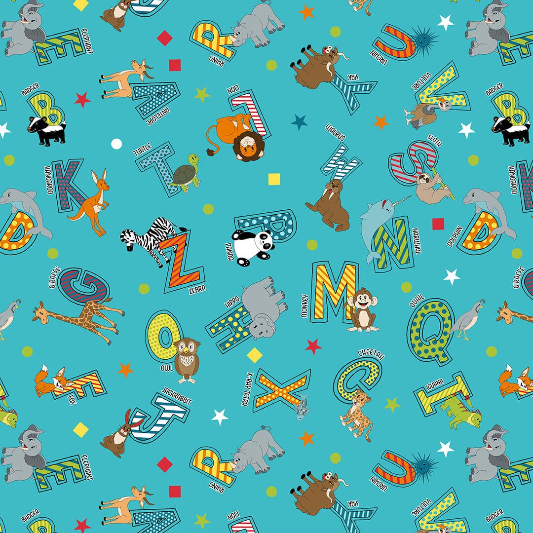 A to Zoo Fabrics, Cotton Fabric, Blank Company Fabric, patchwork design, stacked animals, a zebra pattern, Alphabet Cotton Fabric, Hannah of Pencil & ink, nursery décor and baby quilts, Fun fabrics, Zoo Prints, Going to the Zoo zoo zoo how bout you you you,