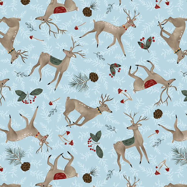 Glad Tidings We Bring - Deer Light Blue