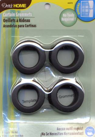 Curtain Grommet Medium Matte Black 1in 8ct