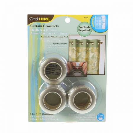 Curtain Grommet Medium Champagne 1in 8ct