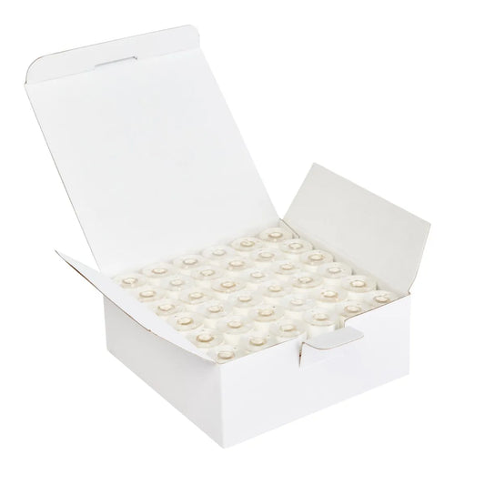Clear-Glide Class 15/A Bobbin Bulk Pack - White