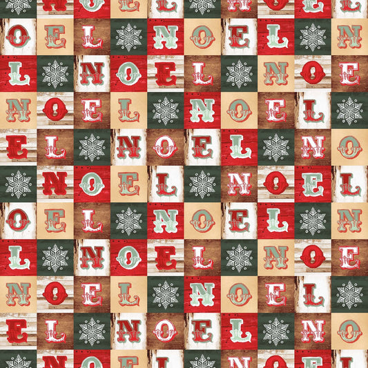 Cotton Fabric, Quilting Cotton, Studio e fabrics, Quilt shop fabrics, Vintage Whisper for Santa, Merry Christmas Fabrics, Lucie Crovatto, Vintage Christmas, Quilting Cottons at Boxer Craft House, Noel Small Blocks