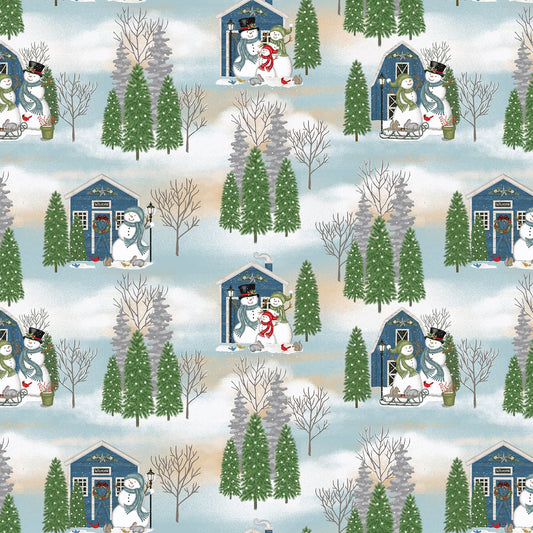 Snowman's Dream Cotton Fabric Line, Studio e fabrics, Snowman, Winter time, Cotton fabrics, Quilting Cotton, Sharla Fults, Cotton fabrics at Boxer Craft House, Winter outing