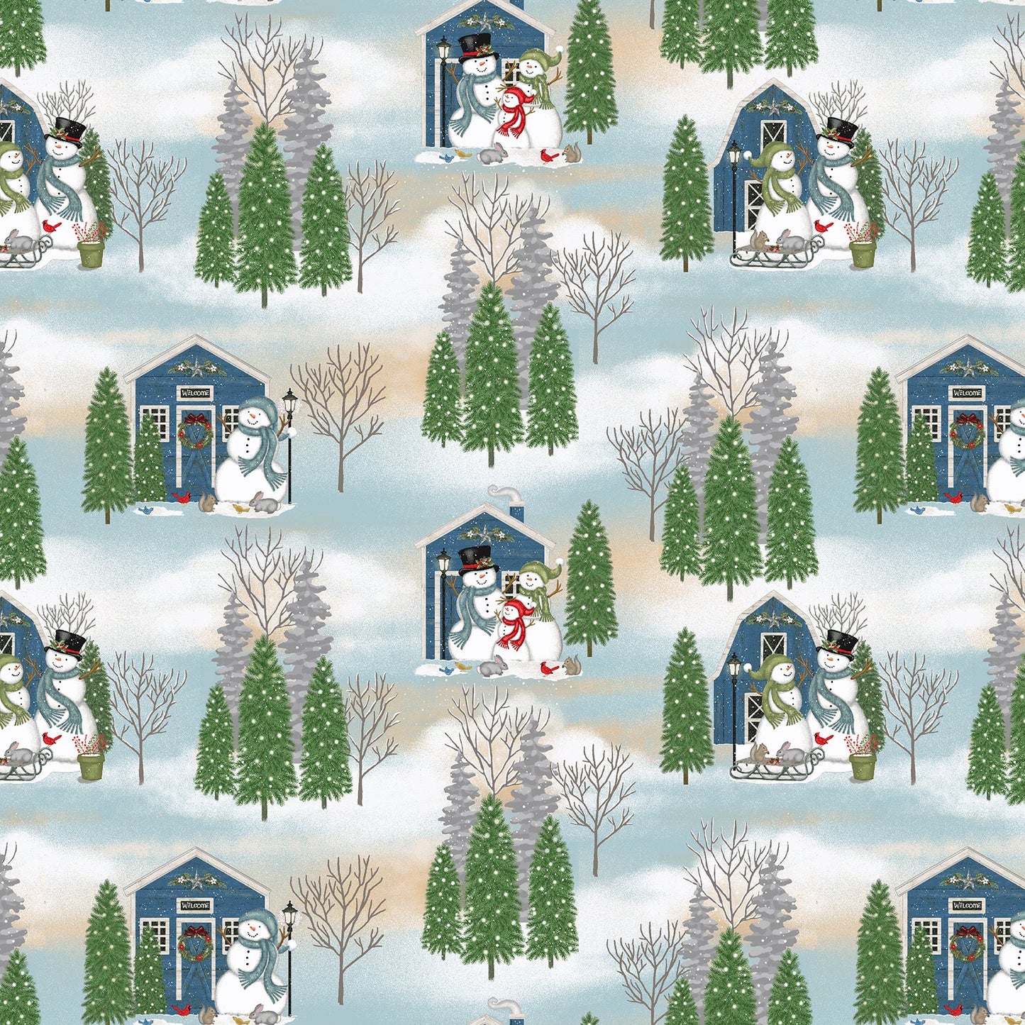 Snowman's Dream Cotton Fabric Line, Studio e fabrics, Snowman, Winter time, Cotton fabrics, Quilting Cotton, Sharla Fults, Cotton fabrics at Boxer Craft House, Winter outing